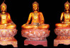 Bộ tượng Tam Thế Phật chùa Côn Sơn, một hiện vật Phật giáo tiêu biểu, được công nhận Bảo vật quốc gia