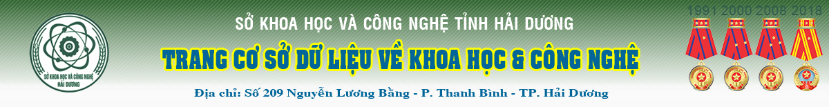 Cổng thông tin điện tử - Sở Khoa hoc và Công nghệ tỉnh Hải Dương