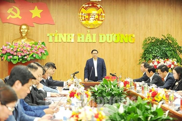 Thủ tướng Chính phủ Phạm Minh Chính làm việc với Ban Thường vụ Tỉnh uỷ Hải Dương