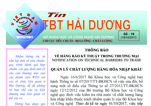 Bản tin TBT số 20 ngày 25/10/2017