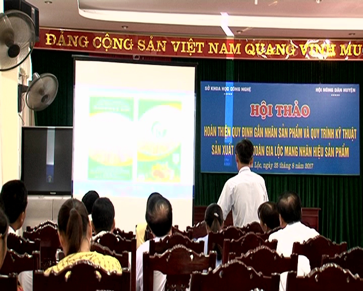 Hội thảo hoàn thiện Quy định gắn nhãn sản phẩm và thống nhất áp dụng Quy trình kỹ thuật sản xuất sản phẩm rau mang NHTT “rau an toàn Gia Lộc”. 