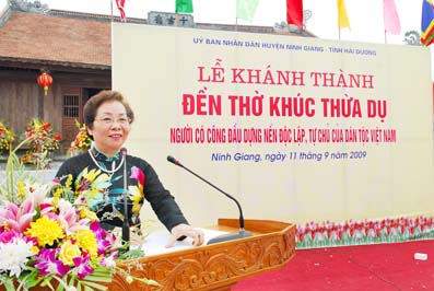 Khánh thành Đền thờ Anh hùng Dân tộc Khúc Thừa Dụ tại Hải Dương