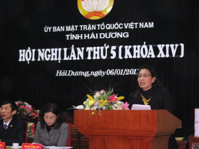 Hội nghị lần thứ 15 Uỷ ban Mặt trận tổ quốc tỉnh Hải Dương khoá XIV